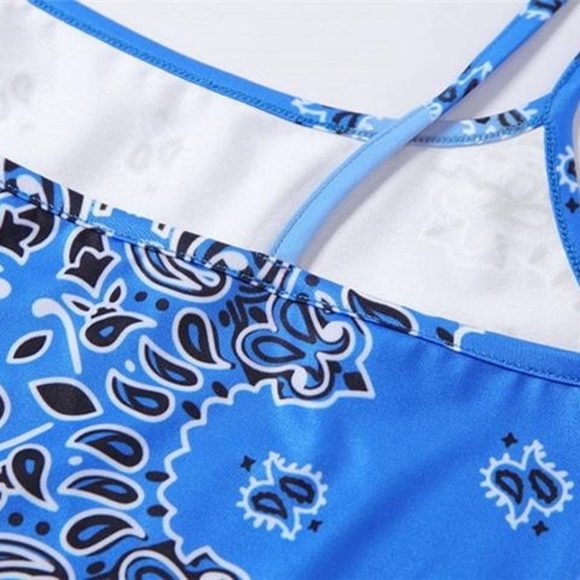 Bandana Print Mini Dress - Picture 2 of 7